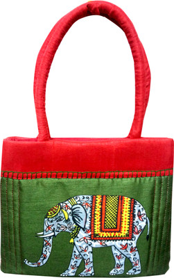 

Indha Craft Hand-held Bag(Green, Red)
