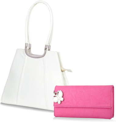 

Butterflies Hand-held Bag(White, Pink), Pink;white