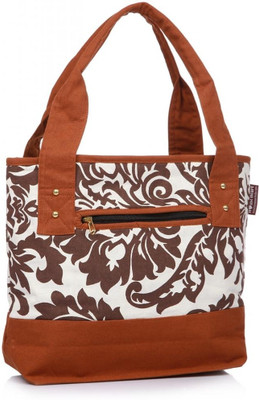 

Home Heart Hand-held Bag(White, Brown), Brown;white