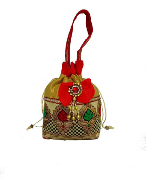 

Angel Quilts Pouch Potli(Gold)