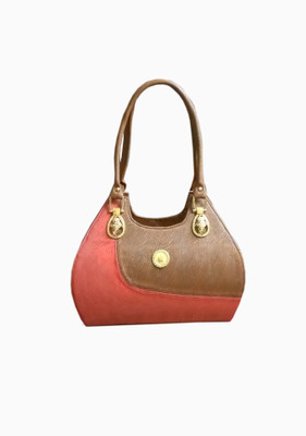 

Deox Hand-held Bag(Brown, Pink)
