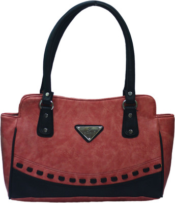 

Flaunt It Hand-held Bag(Pink, Black), Black;pink