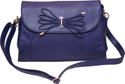 

Essart Women Casual Blue PU Sling Bag