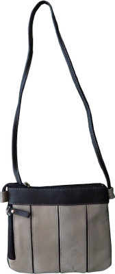 

Style 98 Style 98 Black and Beige Genuine Leather Shoulder Bag For Women Waterproof Sling Bag(Beige, 5 inch)