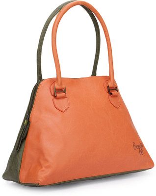 

Baggit Satchel(Orange, Green), Green;orange