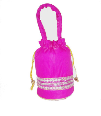 

Angel Quilts Pouch Potli(Pink)