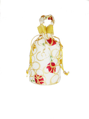

Angel Quilts Pouch Potli(White)