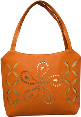 

Credulous Shoulder Bag(Orange, Gold), Gold;orange