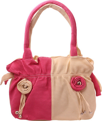 

Raju purse collection Hand-held Bag(White, Pink), Pink;white