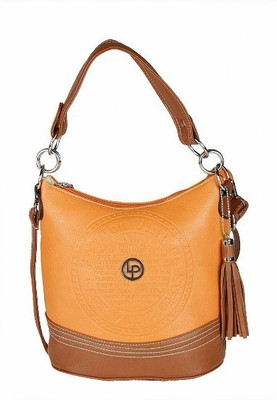 

Lino Perros Hand-held Bag(Orange, Brown), Brown;orange