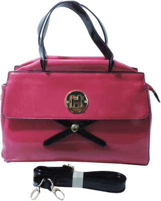 

Elligator Hand-held Bag(Pink, Black), Black;pink