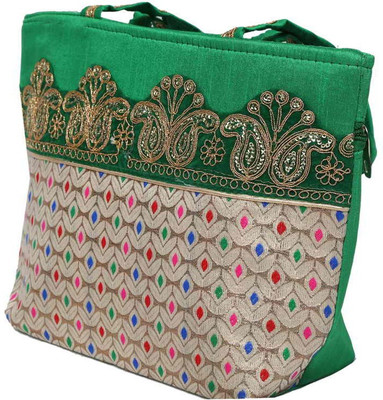 Kuber Industries Hand-held Bag(Green)