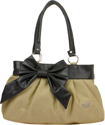 JG Shoppe Hand-held Bag(Beige, Black)