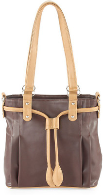 Lady World Shoulder Bag(Beige, Brown)