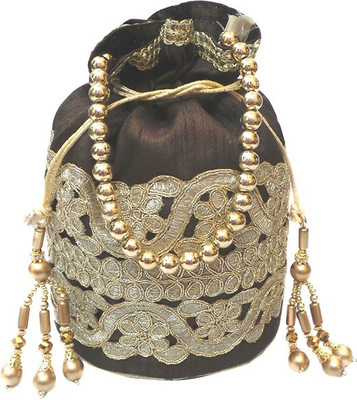 

Bhamini Pouch Potli(Brown)