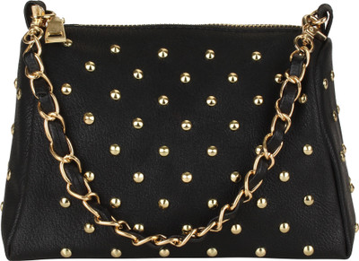 

20 Dresses Sling Bag(Black, Gold)