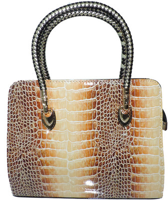 

Elligator Hand-held Bag(Brown, Beige), Beige;brown