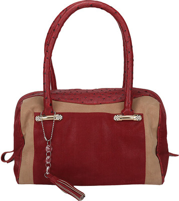 

Krivi Hand-held Bag(Maroon, Beige), Beige;maroon