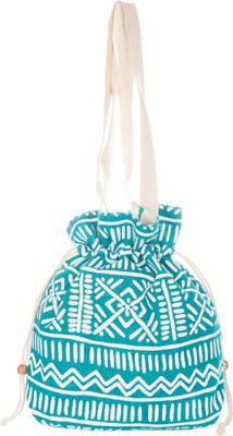 

Jute Cottage Tote(Blue)