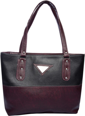 Emblazon Shoulder Bag(Black, Maroon)