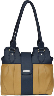 JH handbag Hand-held Bag(Beige, Blue)