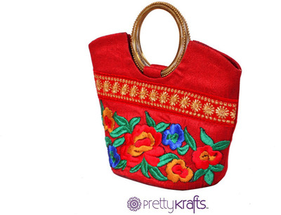 

Pretty Krafts Hand-held Bag(Maroon)