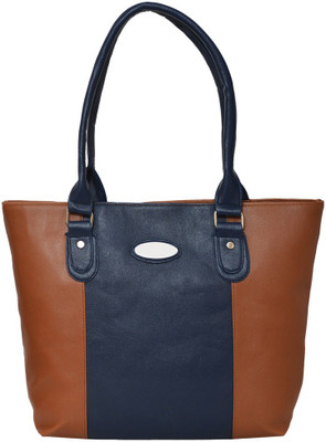 Handbag Hand-held Bag(Tan, Blue), Blue;tan