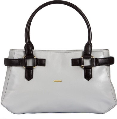 Sharav Hand-held Bag(Grey, Brown), Brown;grey