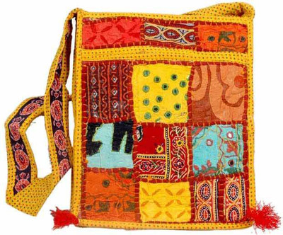 

Mayuri Girls Casual Yellow Cotton Sling Bag