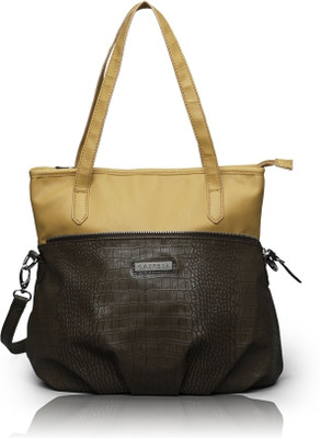 

Caprese Tote(Yellow, Brown), Brown;yellow
