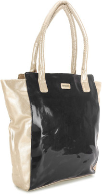 Peperone Hand-held Bag(Black, Beige), Beige;black
