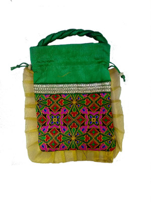 

Angel Quilts Pouch Potli(Gold)