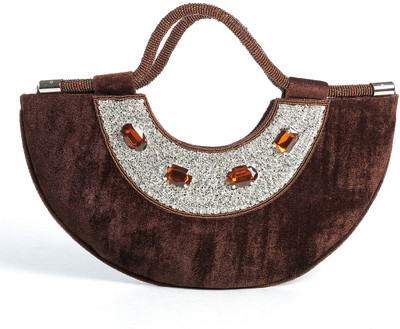 

Aapno Rajasthan Hand-held Bag(Brown)