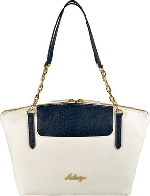 Hidesign Shoulder Bag(White, Blue), Blue;white