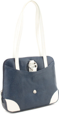 

Hidesign Shoulder Bag(White, Blue), Blue;white
