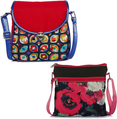 

Haqeeba Women Casual Multicolor Canvas Sling Bag