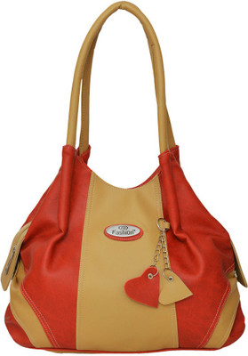 

FD Fashion Hand-held Bag(Red, Beige), Beige;red