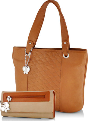 Butterflies Hand-held Bag(Tan)