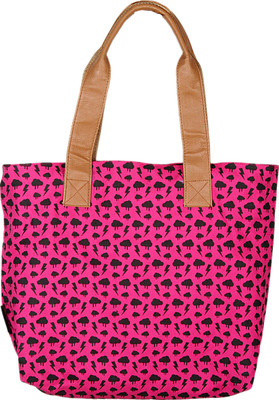

Kanvas Katha Tote(Pink)