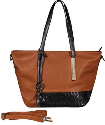 

Allure Tote(Brown, Black), Black;brown