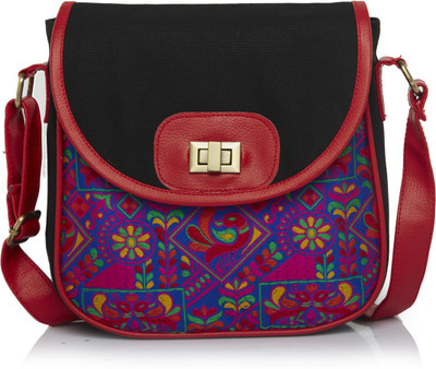 

Haqeeba Women Casual Multicolor Canvas Sling Bag