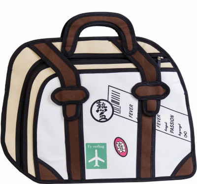 

Noise Messenger Bag(White, Brown), Brown;white
