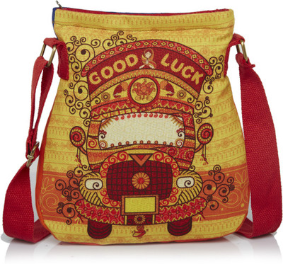 

Haqeeba Women Casual Multicolor Canvas Sling Bag