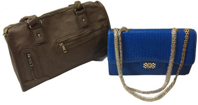 

FAMOSO Hand-held Bag(Brown, Blue), Blue;brown