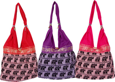 

Fashion Bizz Shoulder Bag(Red, Pink, Purple), Pink;purple;red