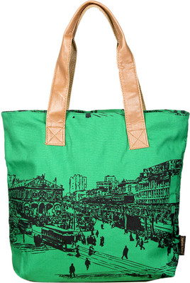 

Kanvas Katha Tote(Green)