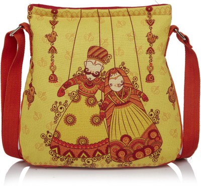 

Haqeeba Women Casual Multicolor Canvas Sling Bag
