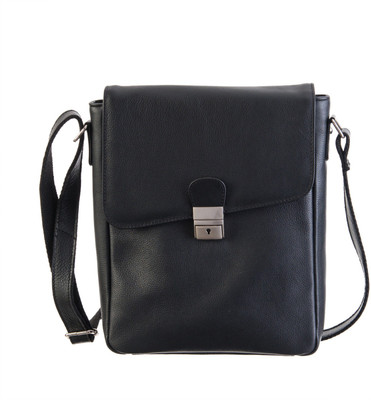 

Goodwill Leather Art Messenger Bag(Black)