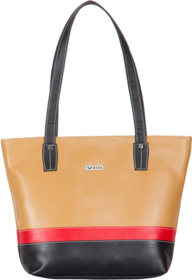 Bern Hand-held Bag(Beige, Red, Black), Beige;black;red
