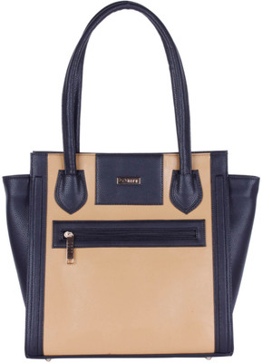 Bern Hand-held Bag(Black, Beige), Beige;black